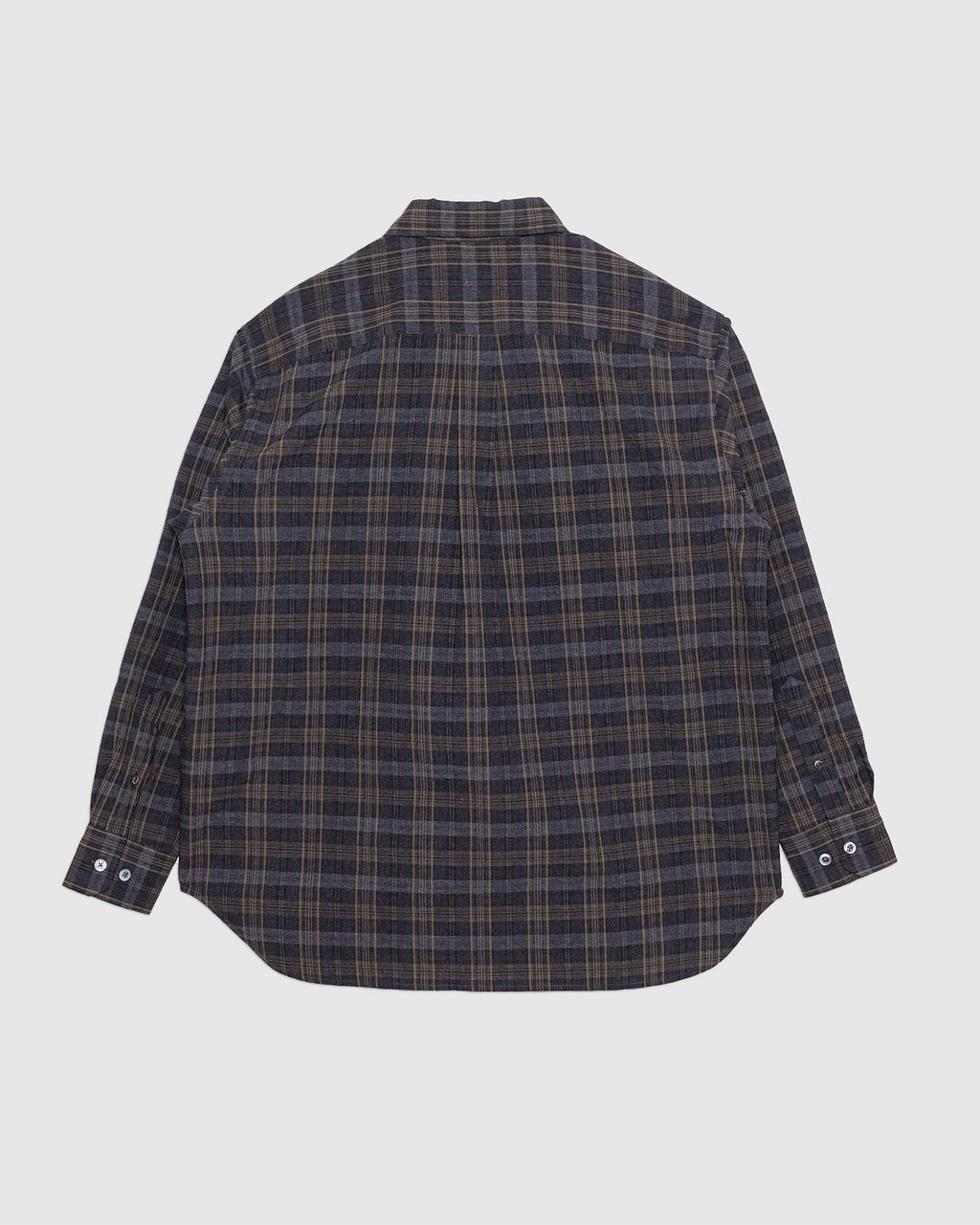 Ole Oversized Wool Check Shirt Charcoal Grey