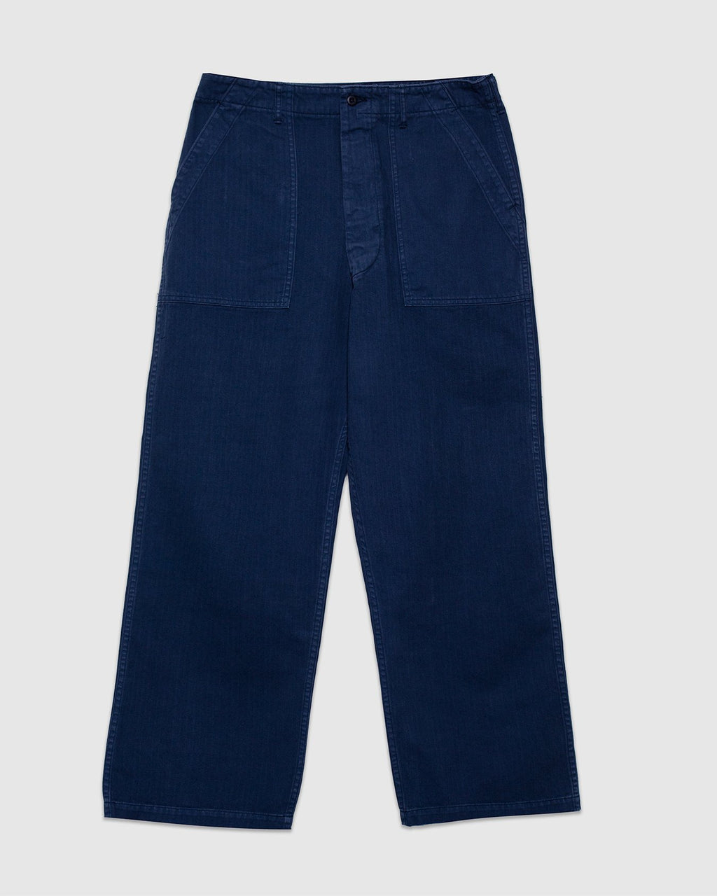 Herringbone Twill Summer Fatigue Pants - Navy