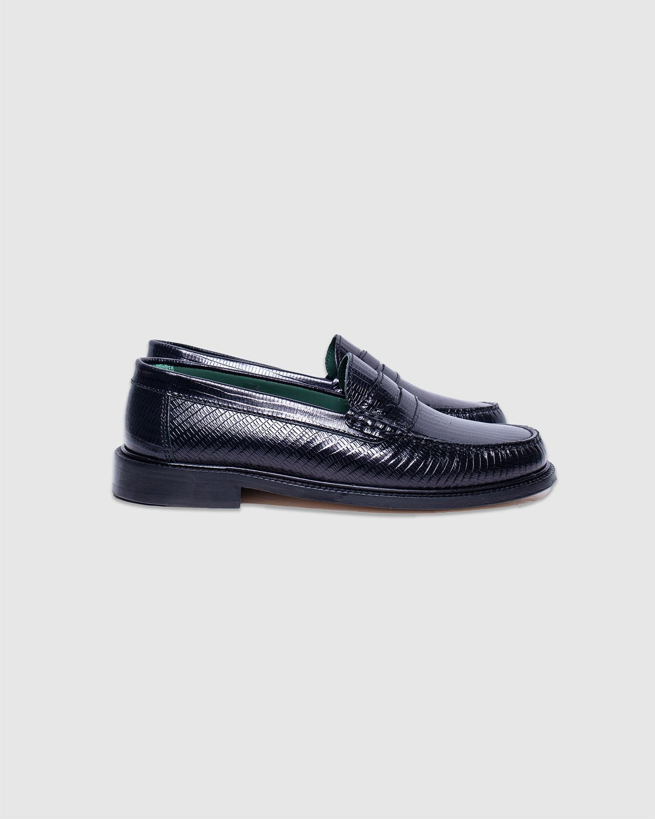 Yardee Mocassin Loafer Black Lizzard Pattern