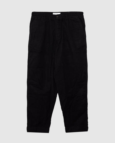 Pleated Track Pant Black Comfort Moleskin
