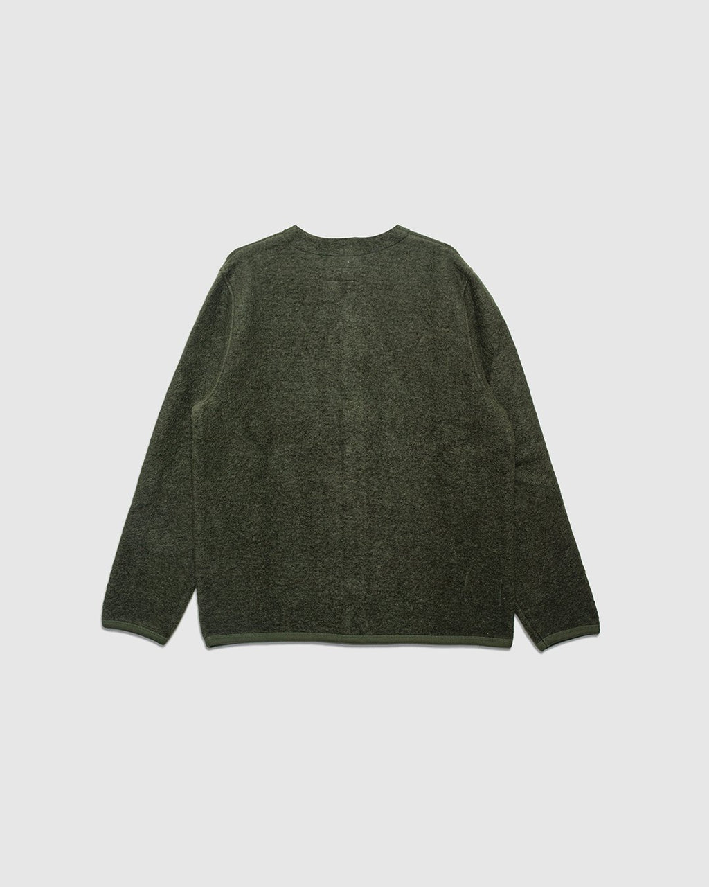 Wool Fleece Cardigan - Olive