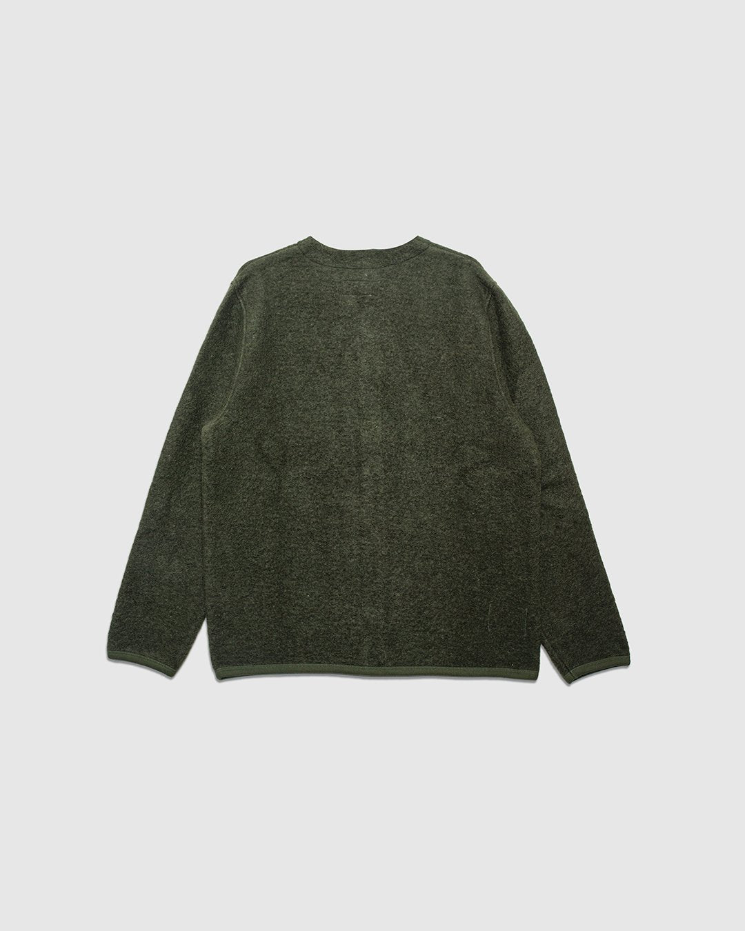 Wool Fleece Cardigan - Olive