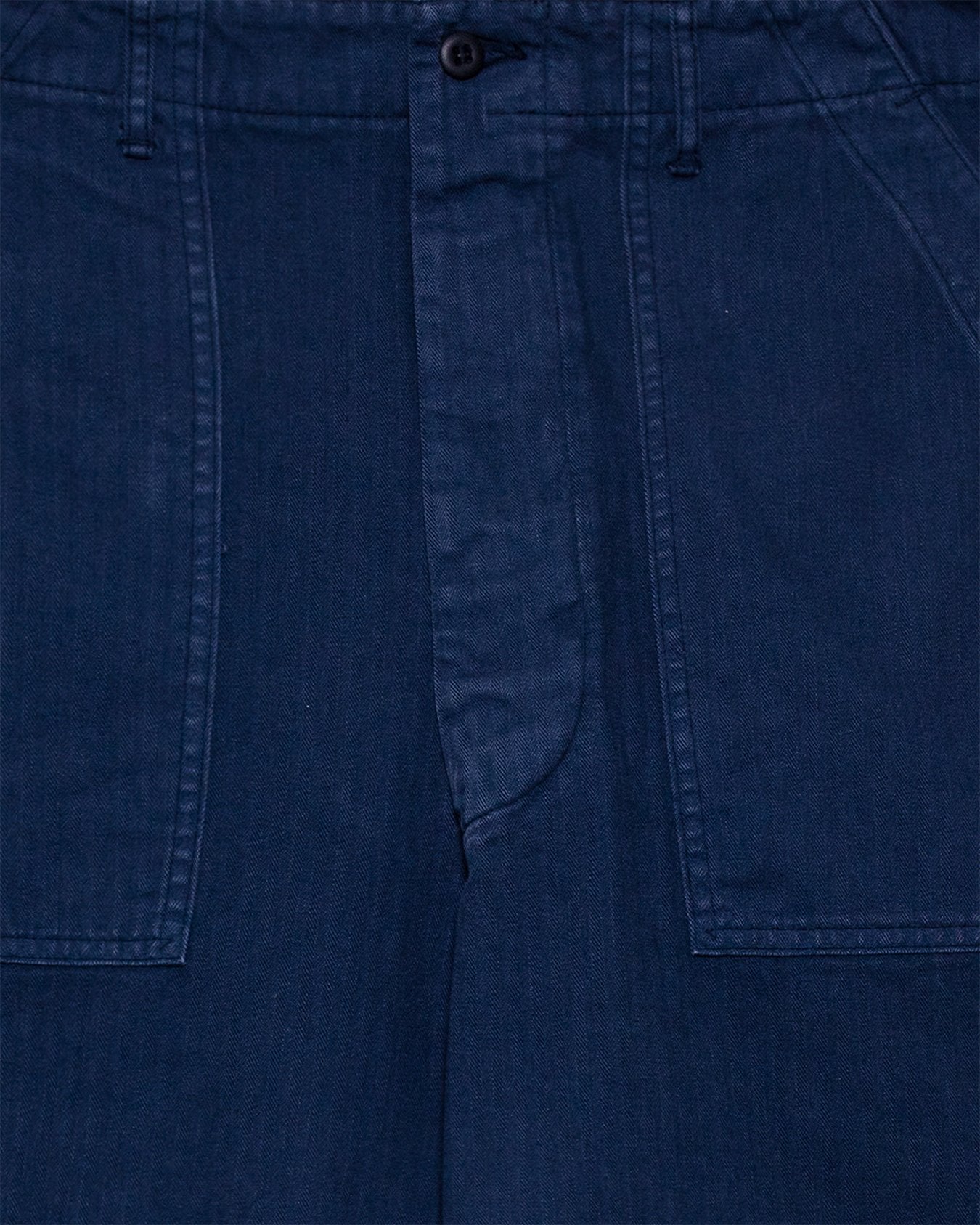 Herringbone Twill Summer Fatigue Pants - Navy
