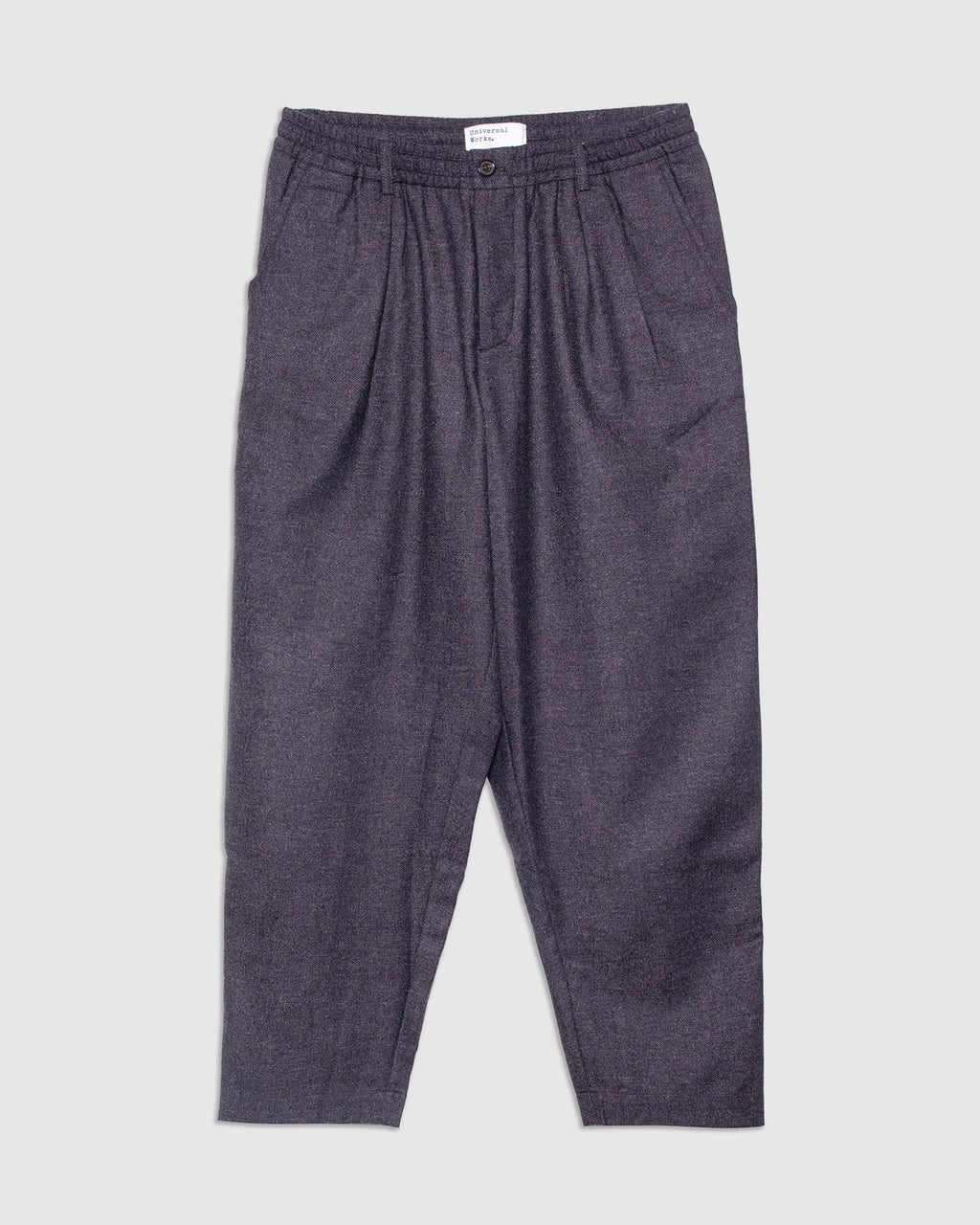 Pleated Track Pant Brown Upcycled Tweed