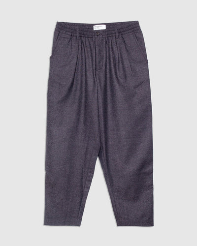 Pleated Track Pant Brown Upcycled Tweed