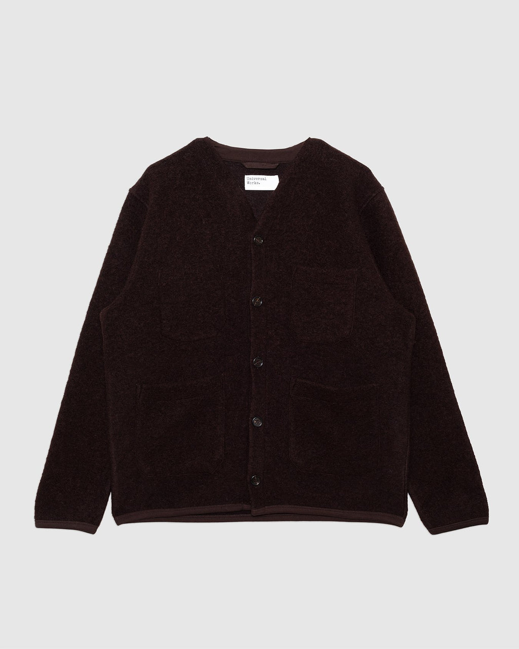 Cardigan Wool Fleece Brown