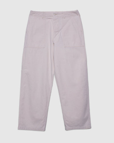 Herringbone Twill Summer Fatigue Pants - Ecru
