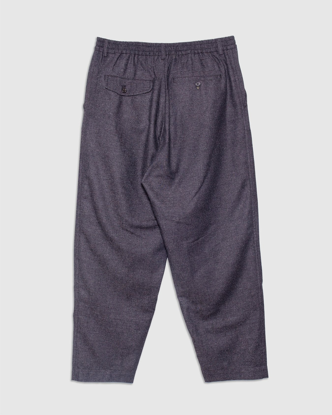 Pleated Track Pant Brown Upcycled Tweed