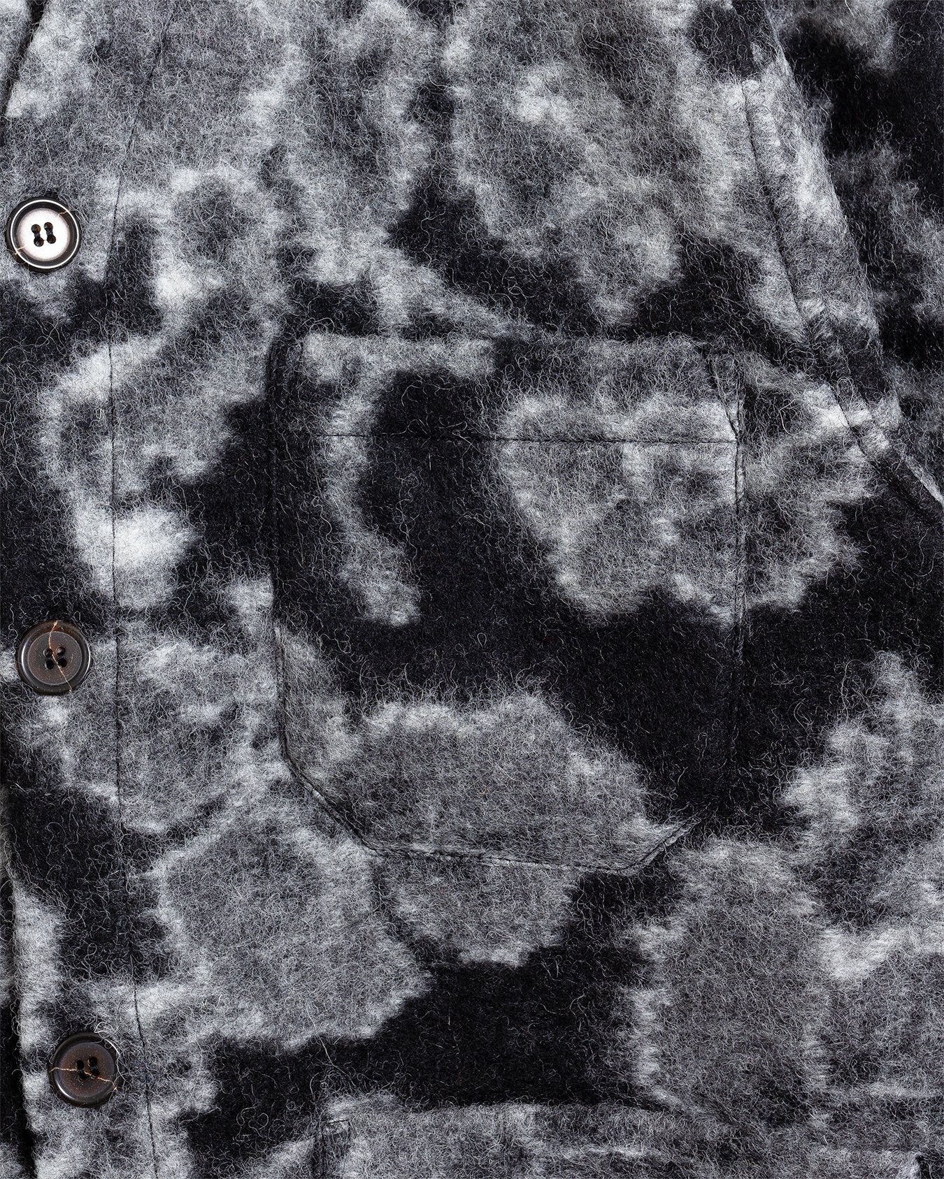 Cardigan Flower Fleece Charcoal