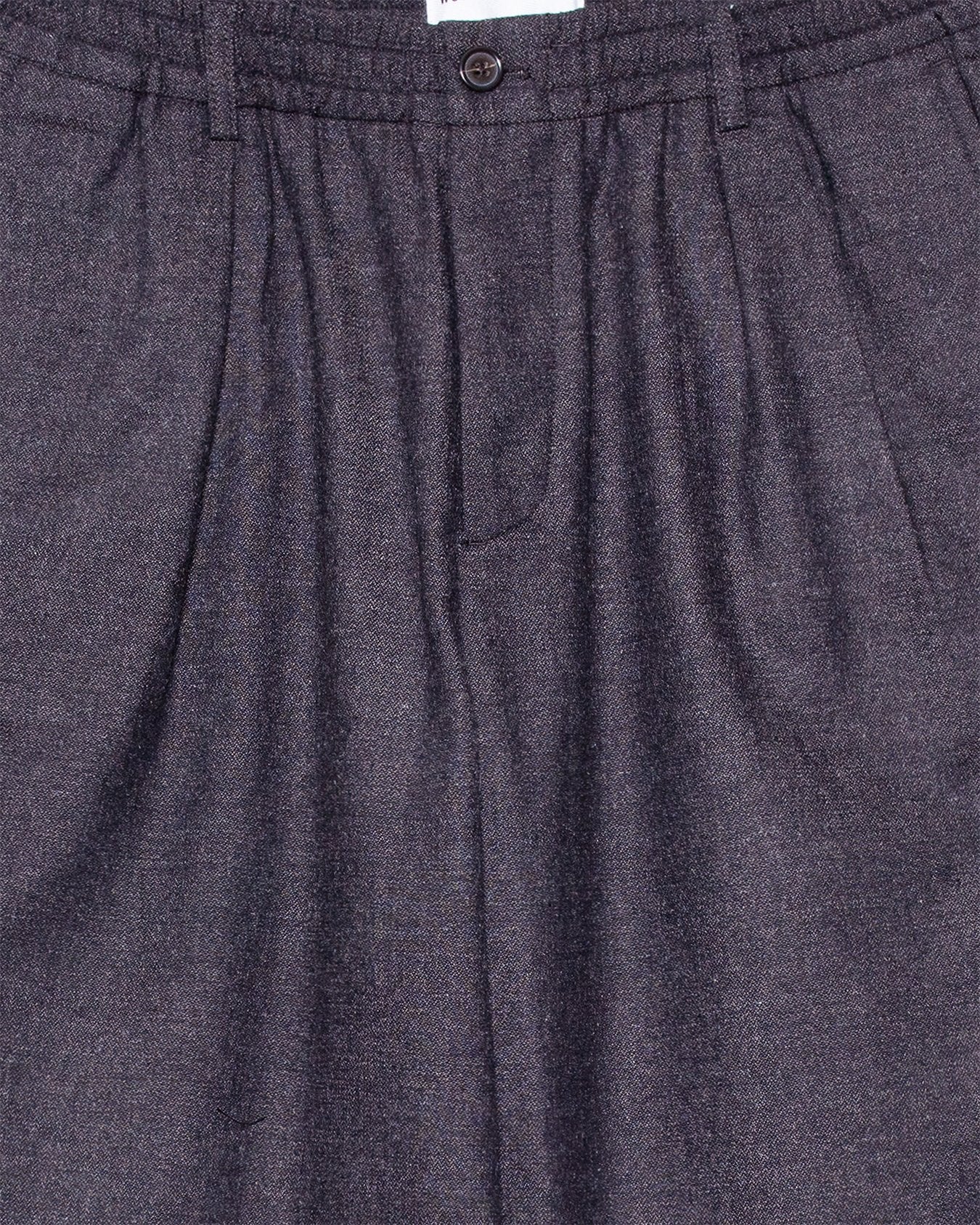 Pleated Track Pant Brown Upcycled Tweed