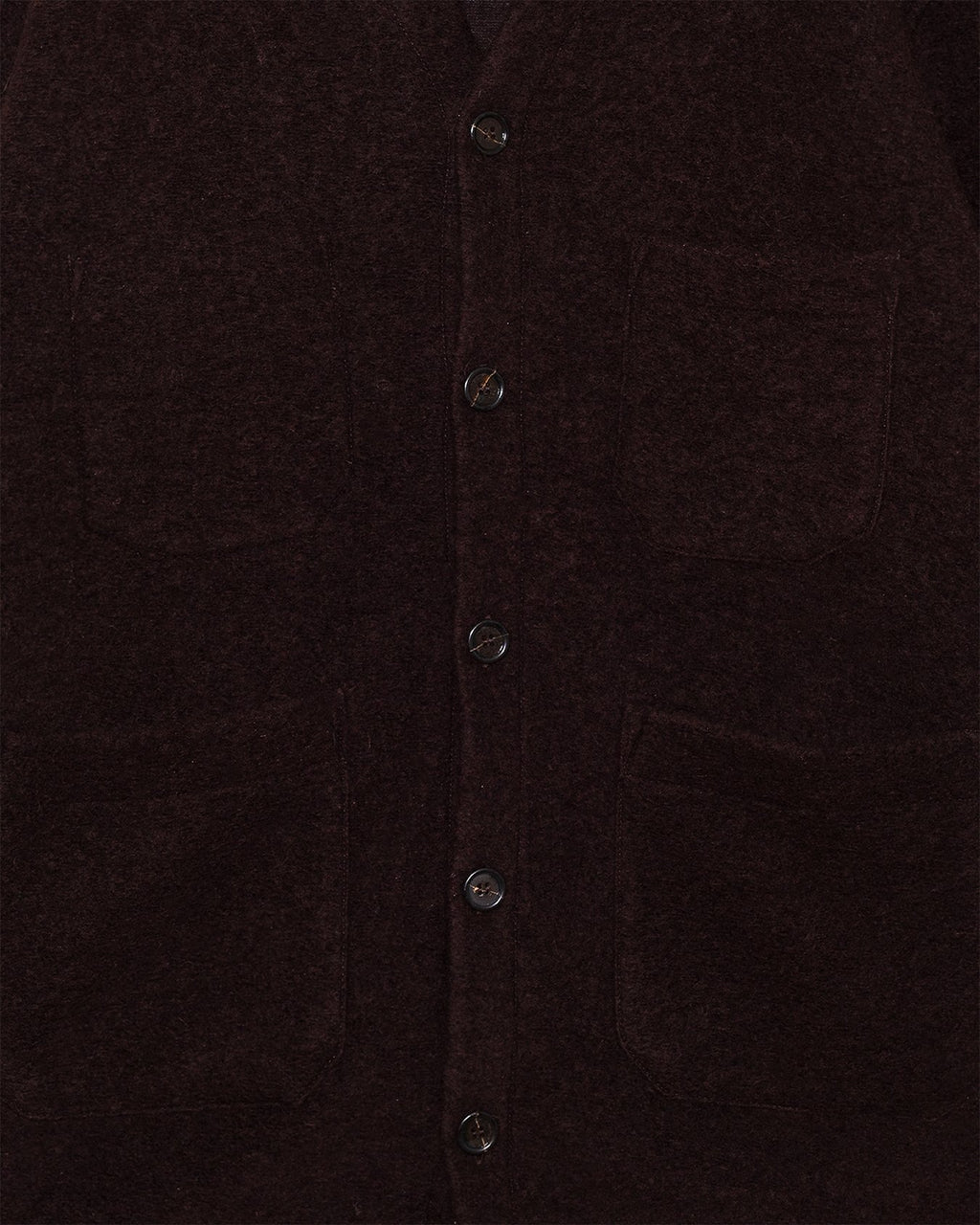 Cardigan Wool Fleece Brown