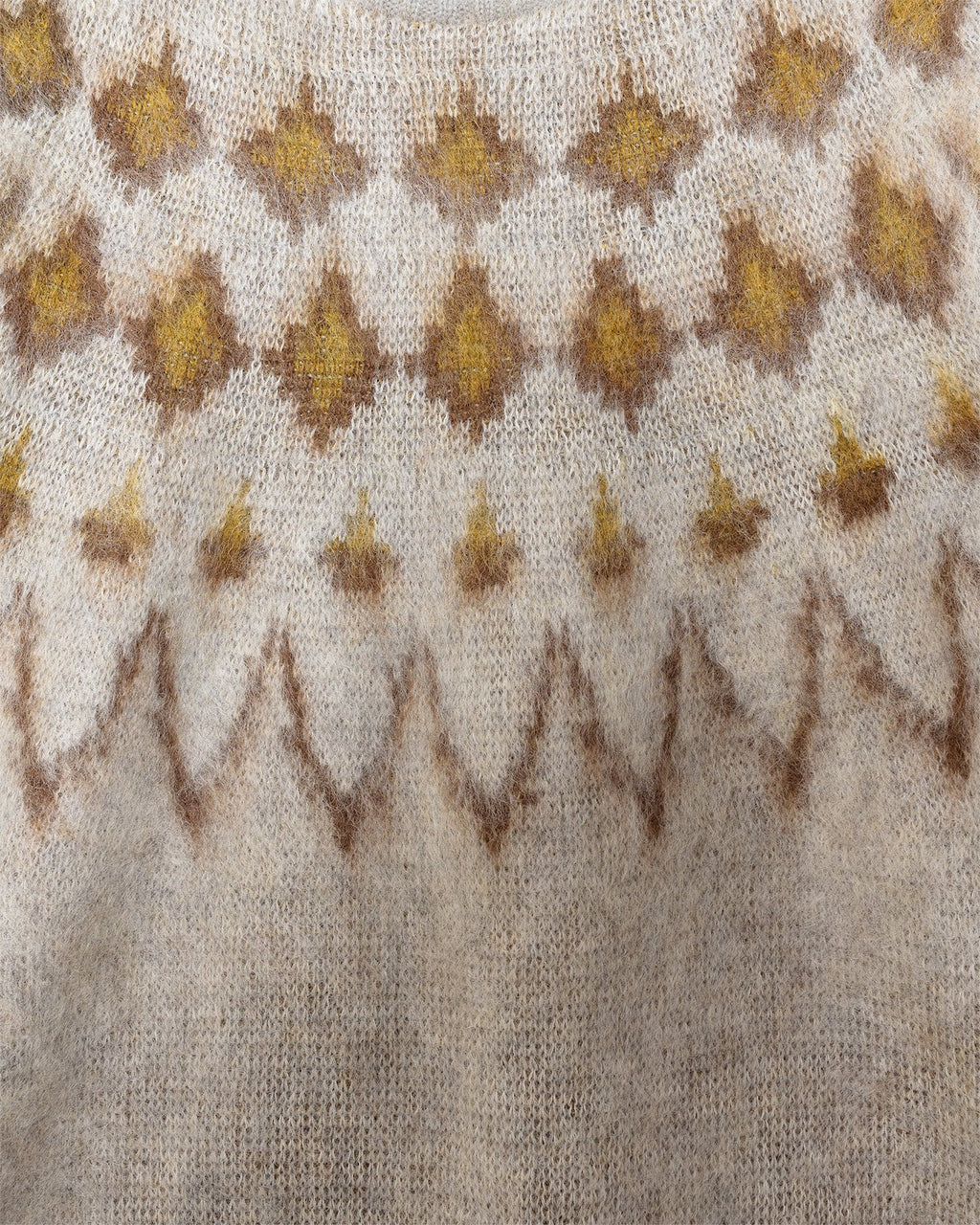 Mohair Crew Neck Sweater Nordic Skull Ice Grey