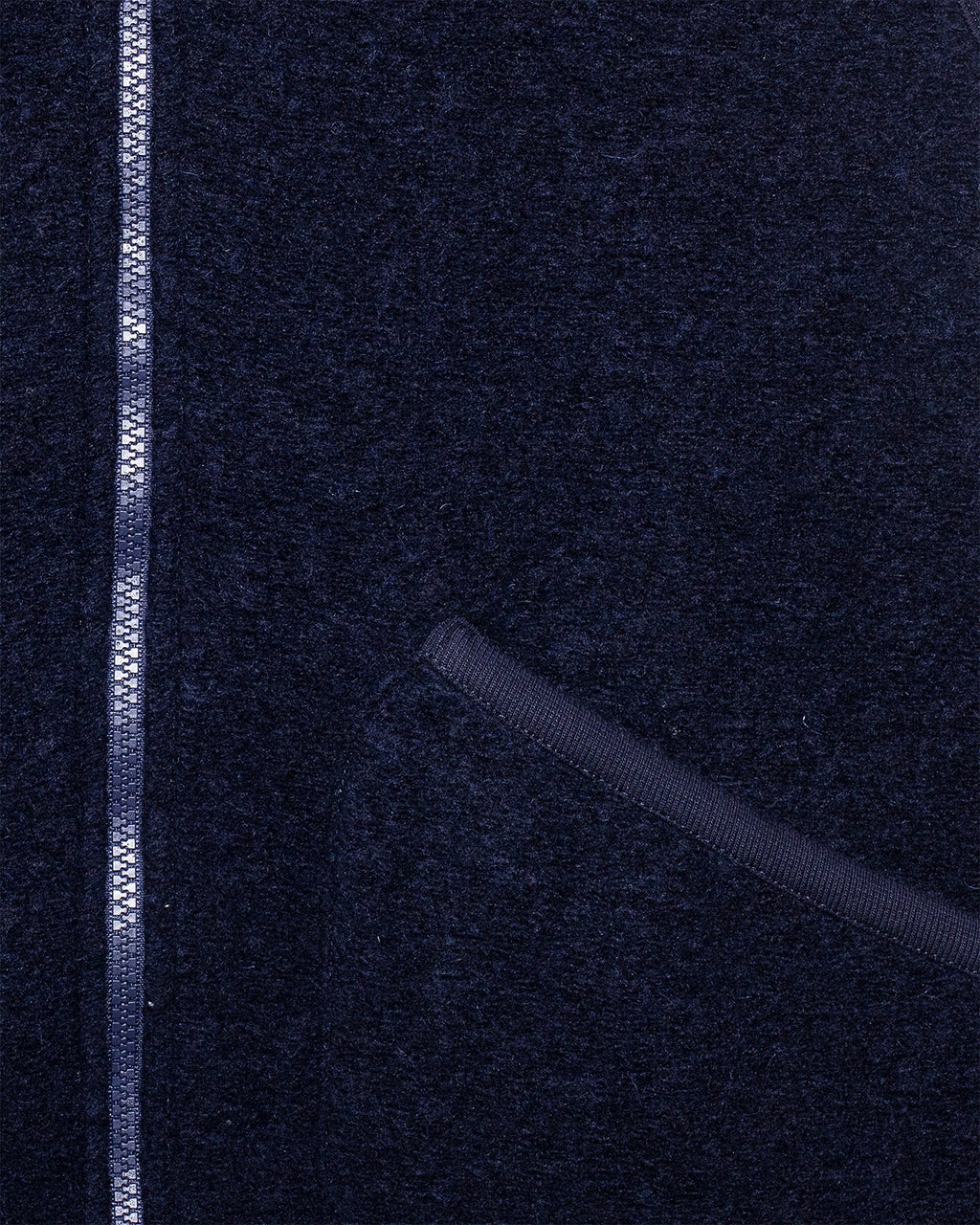 Zip Waistcoat Navy Wool Fleece