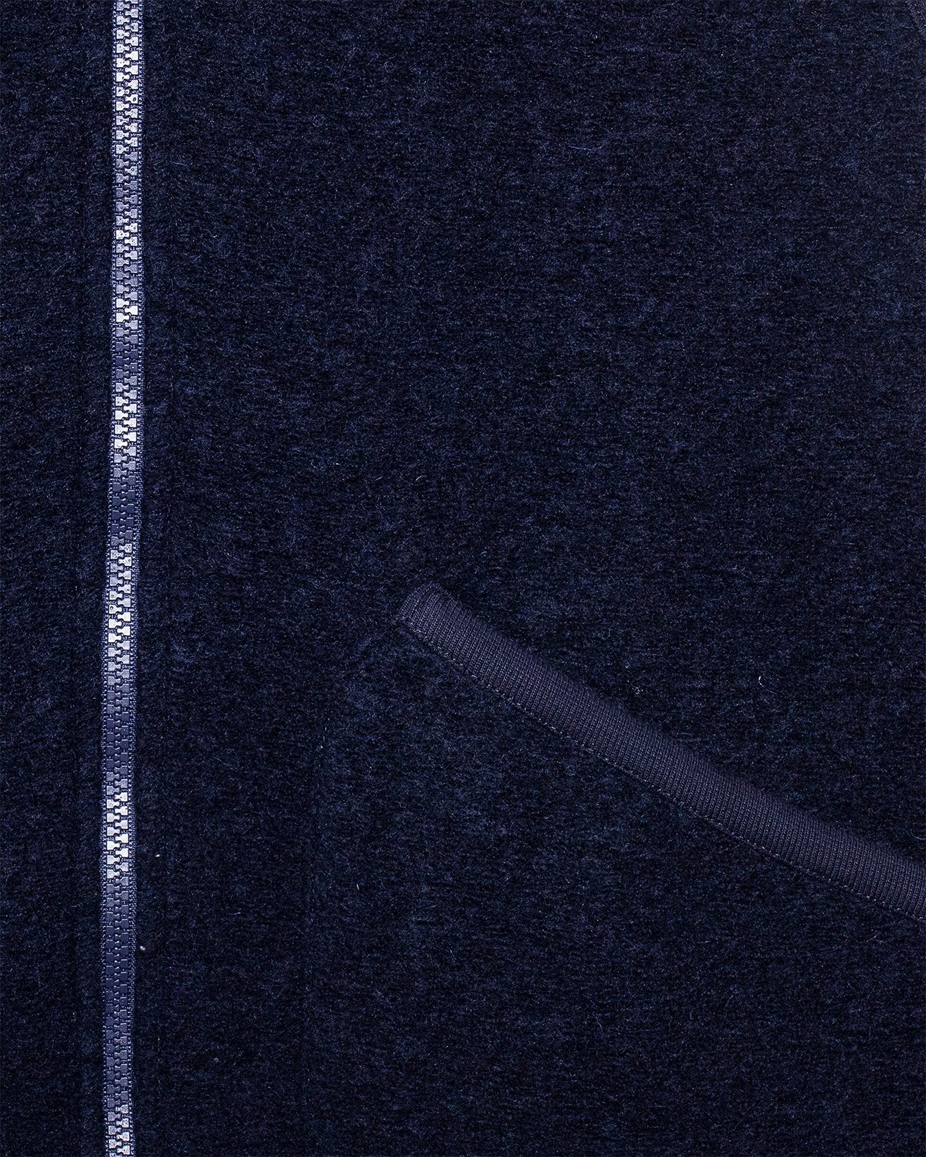 Zip Waistcoat Navy Wool Fleece
