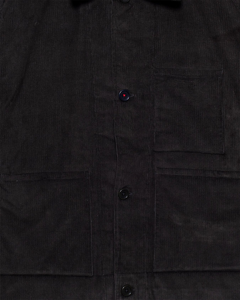 Bodhi 4 Button Quilted Jacket Dark Green Corduroy CORD14