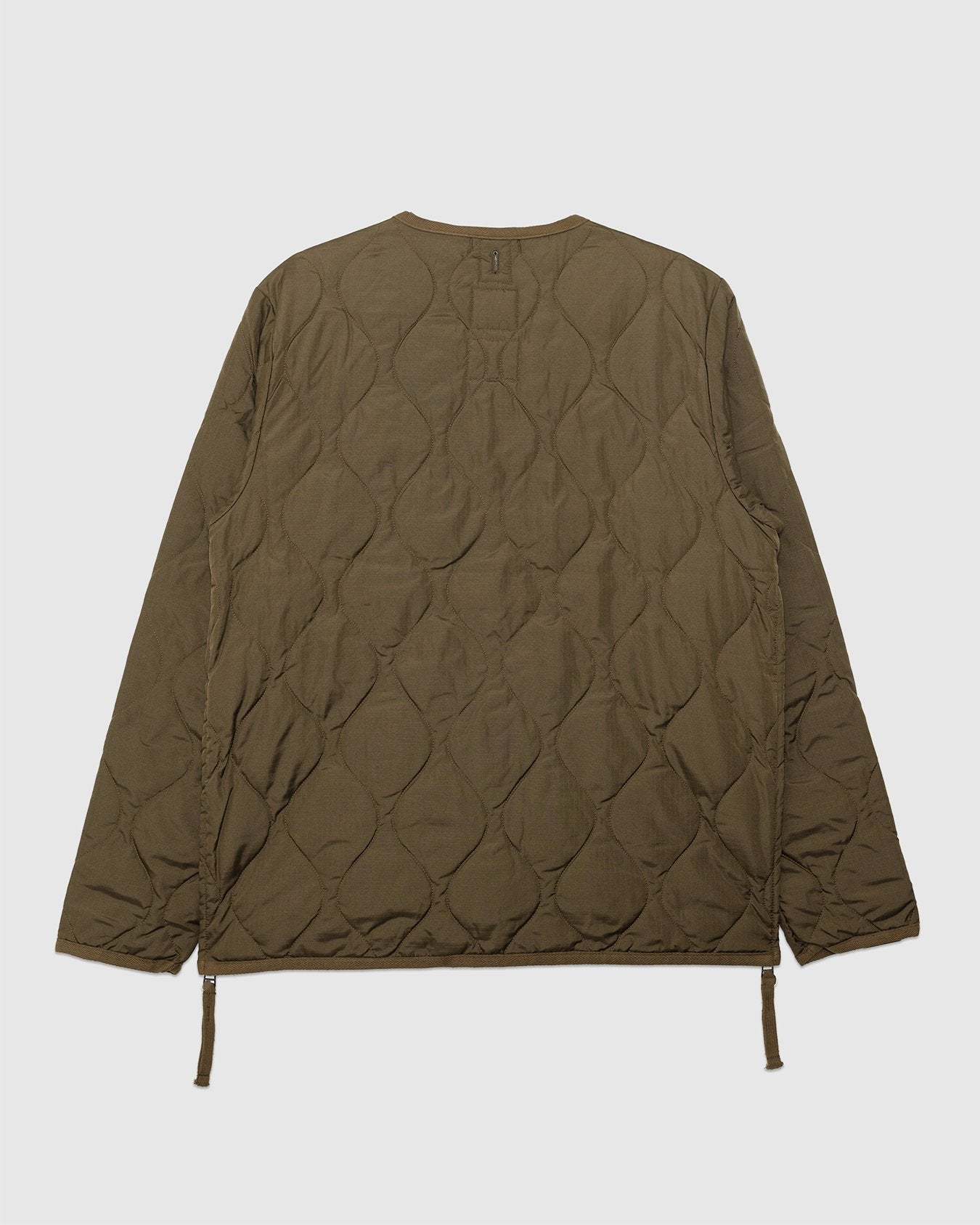 Military W-Zip V Neck Down Jacket Dark Olive