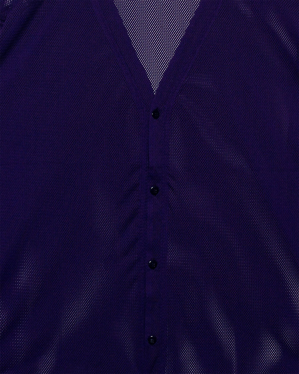 V-Neck Knit Mesh Cardigan - Purple