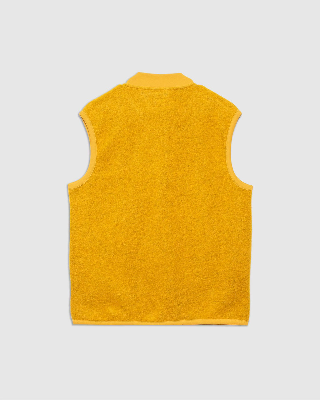 Zip Waistcoat Yellow Wool Fleece