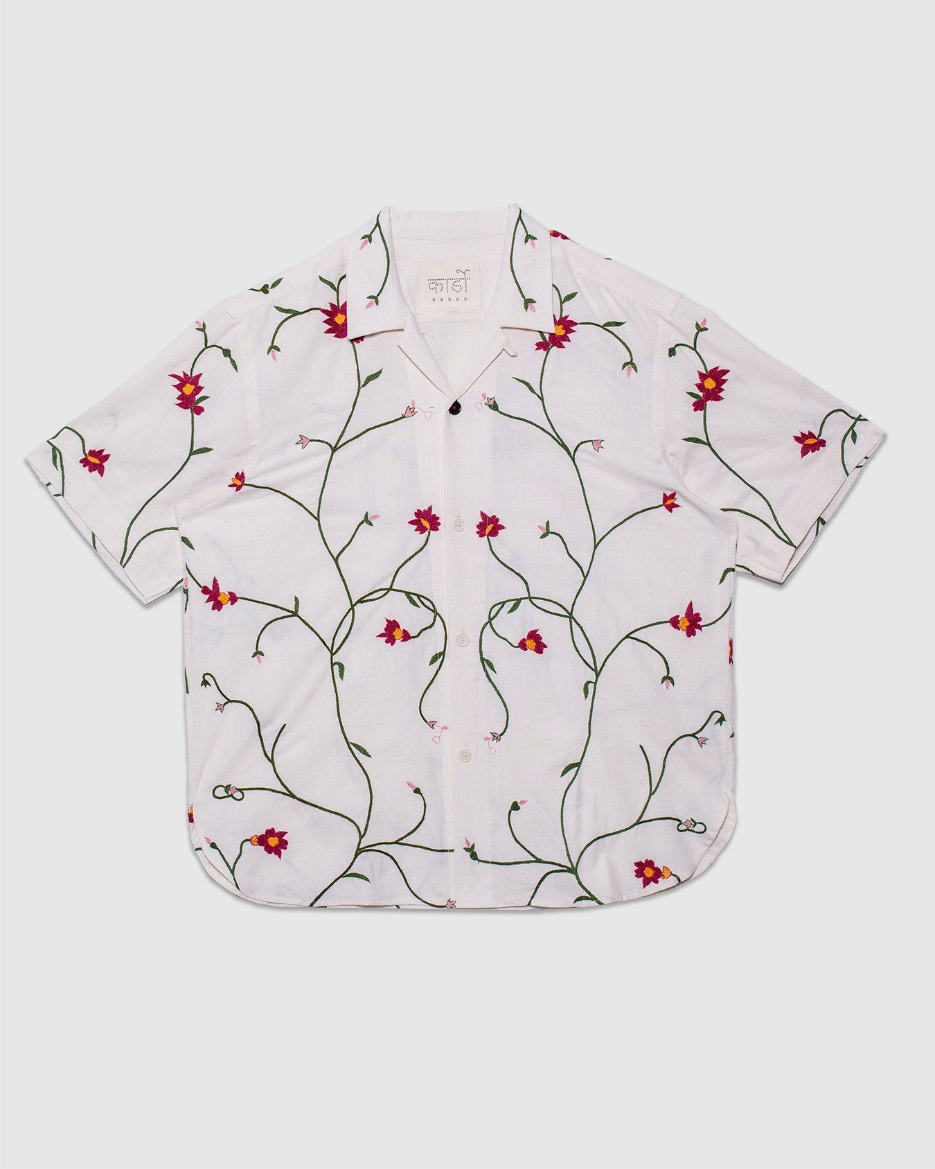 Ronen Shirt Hand Embroidery - Natural