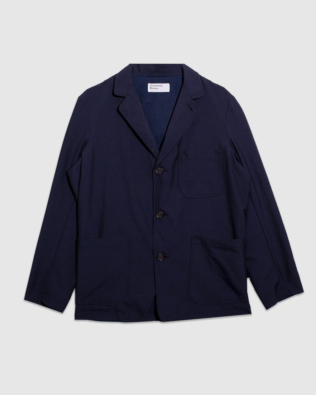 Three Button Jacket Tropical Suiting - Navy