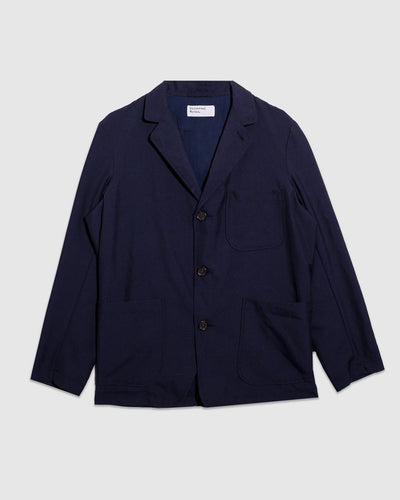 Three Button Jacket Tropical Suiting - Navy