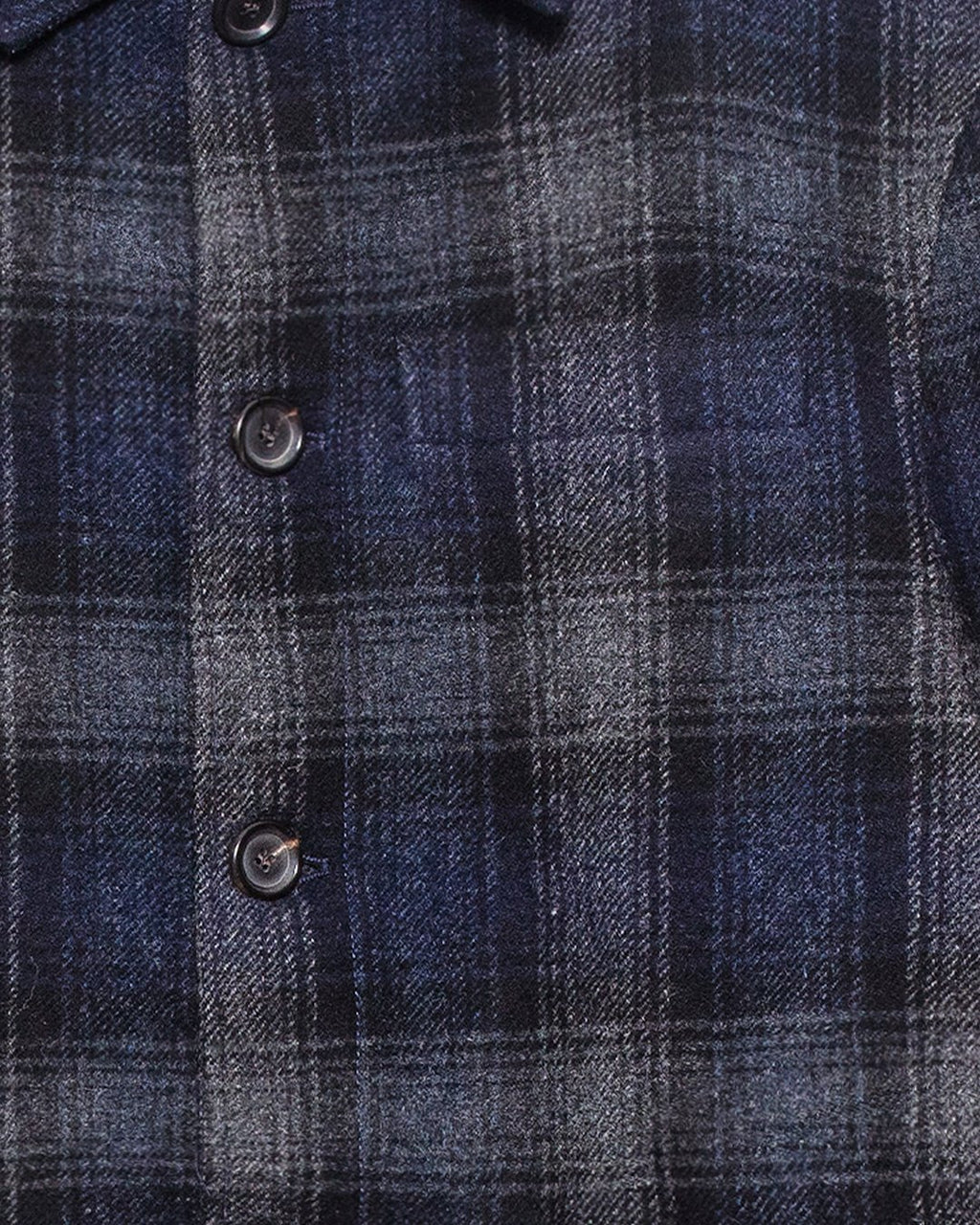 Grandpa Coat Combre Wool - Navy/Grey