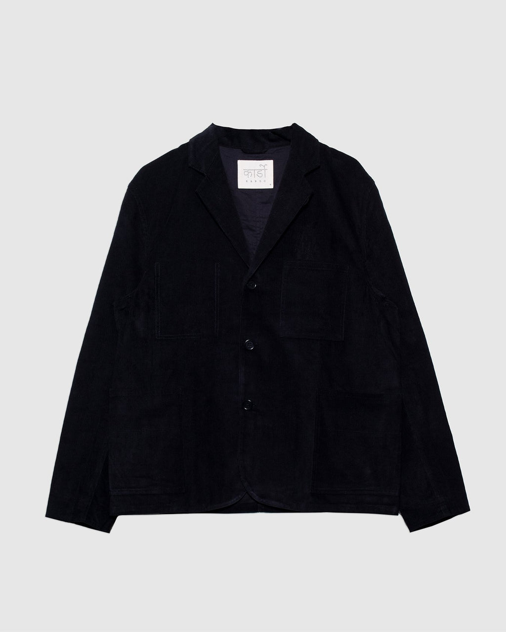 Somesh 3 Button Blazer Black Corduroy CORD14