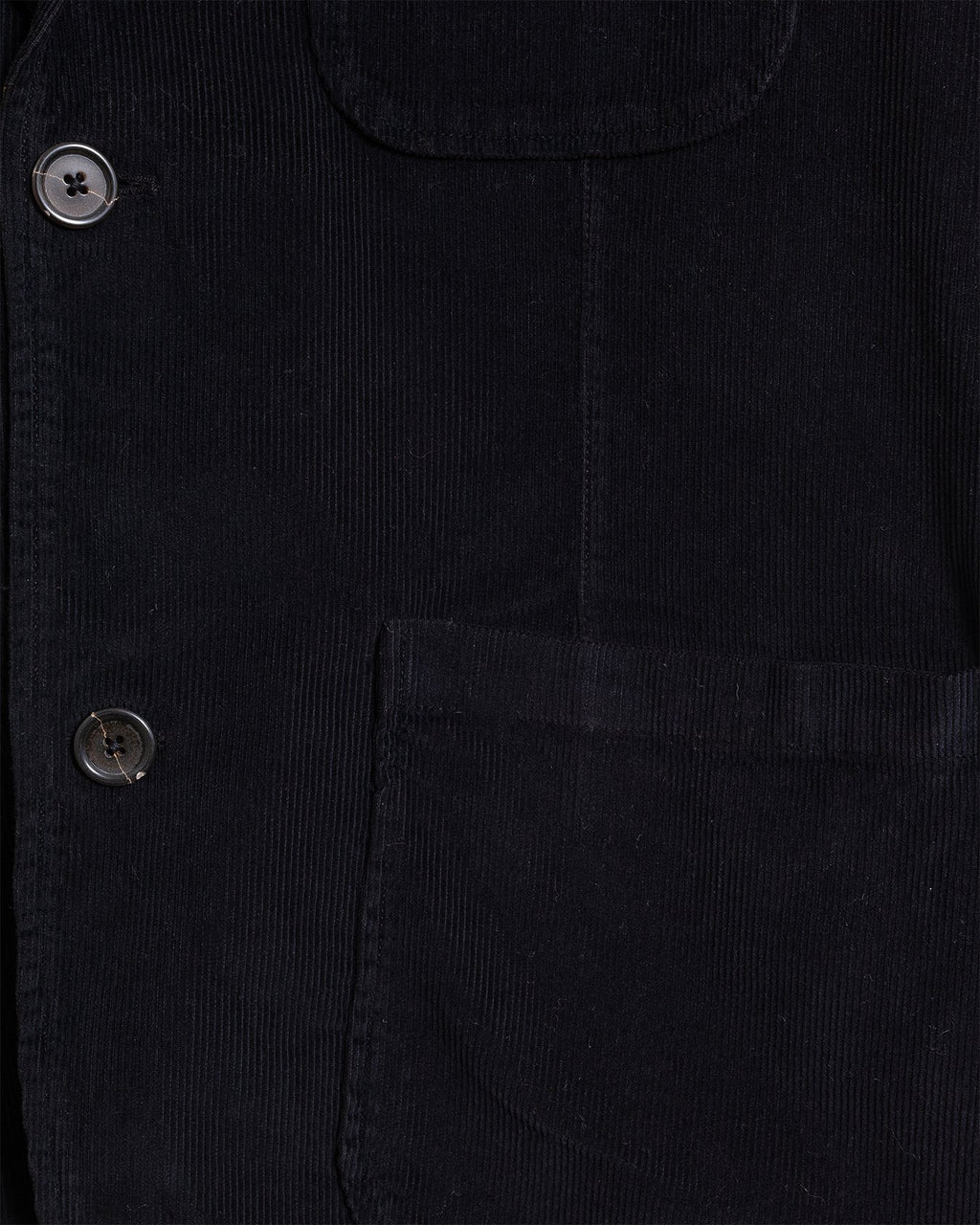 Two Button Jacket Cat Cord Black