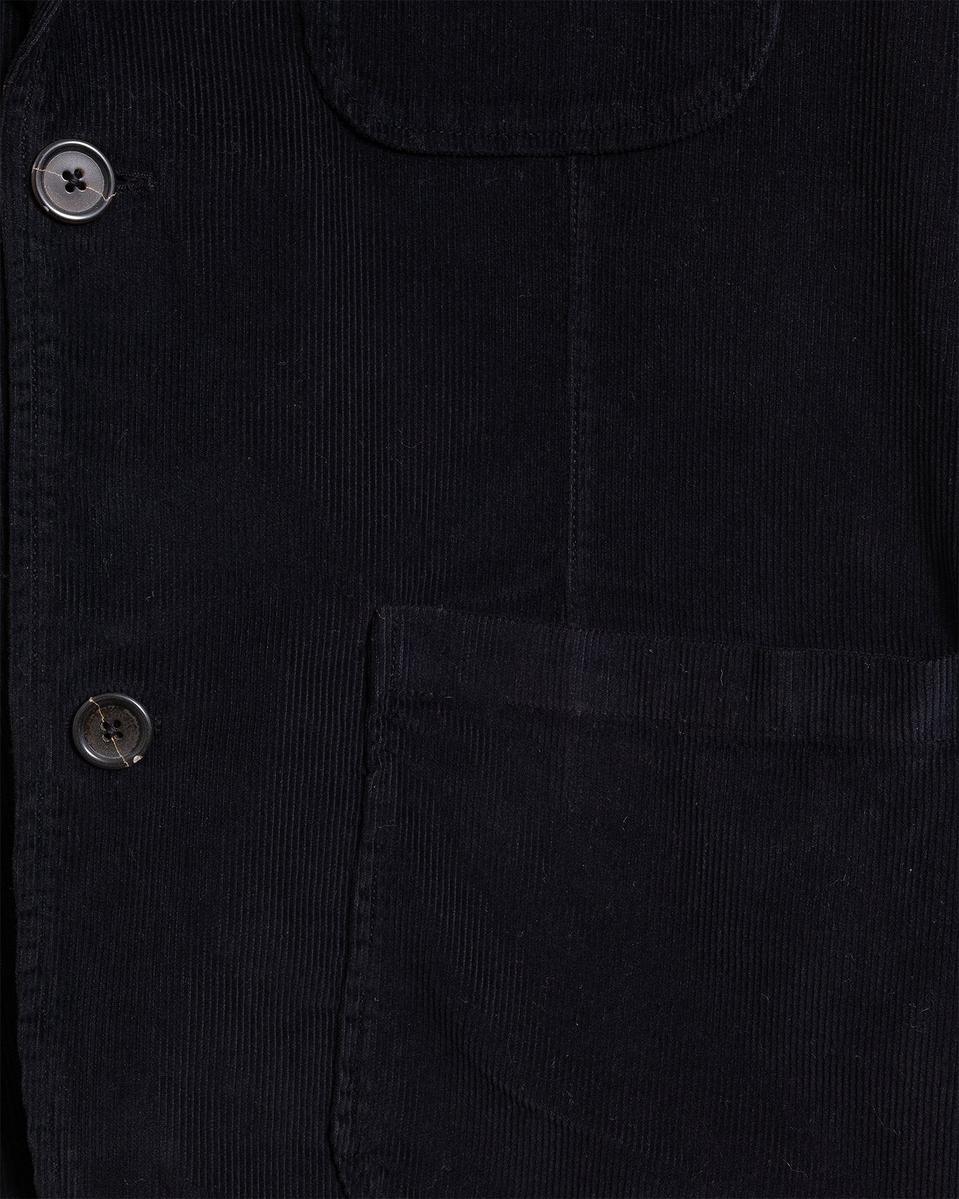 Two Button Jacket Cat Cord Black