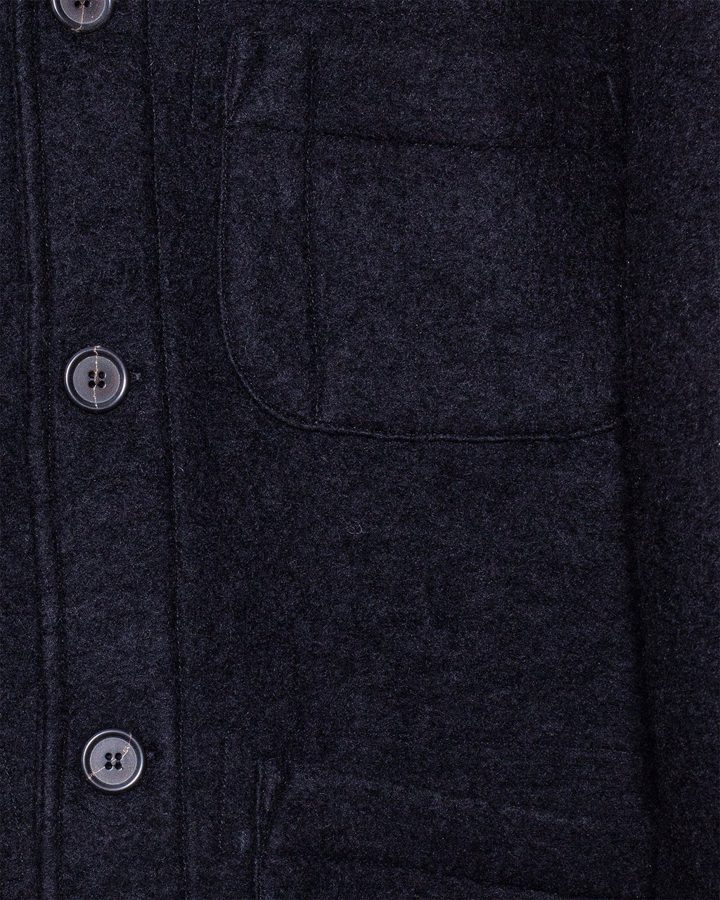 Field Jacket Black Wool Fleece