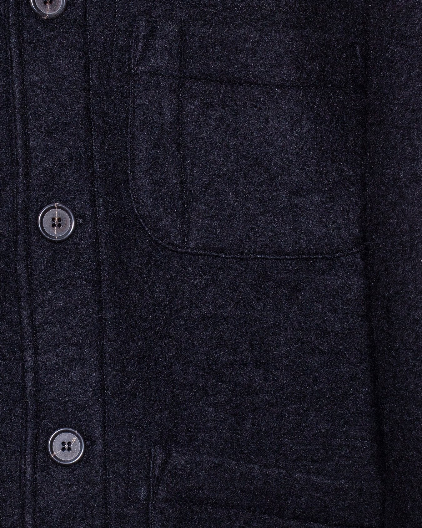 Field Jacket Black Wool Fleece