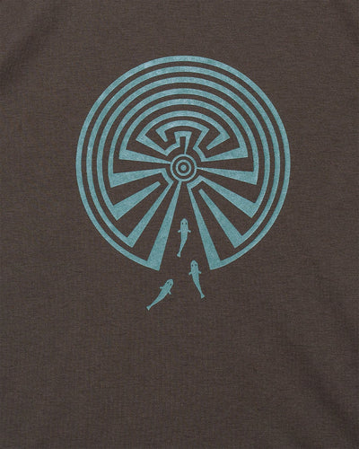 Maze Crew Neck T-Shirt - Olive