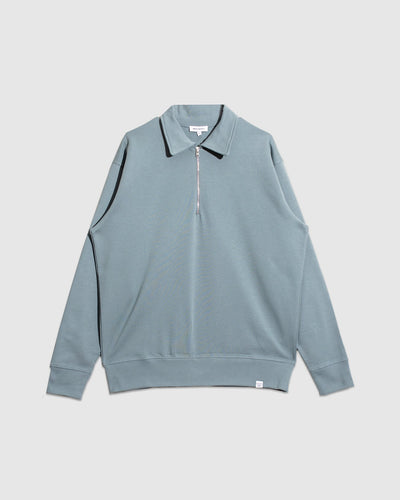 Ketel Relaxed Half Zip - Greyish Blue