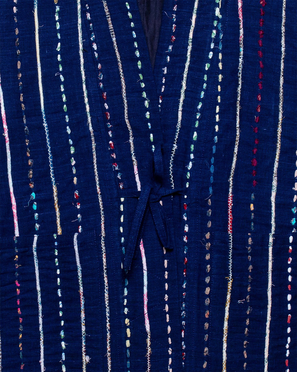 Craft Osaka Kimono Upcycled w/ Hand Embroidery - Indigo