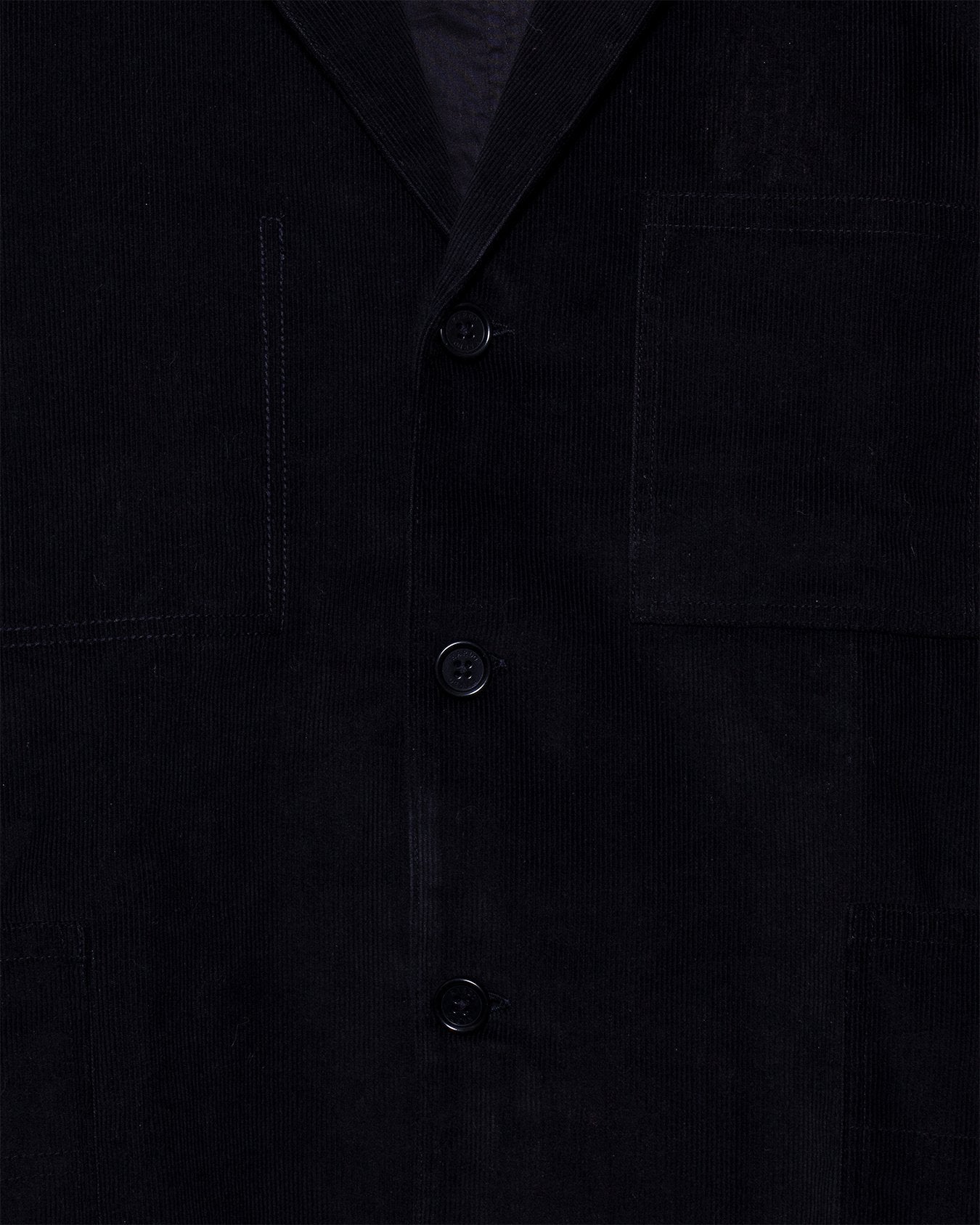 Somesh 3 Button Blazer Black Corduroy CORD14