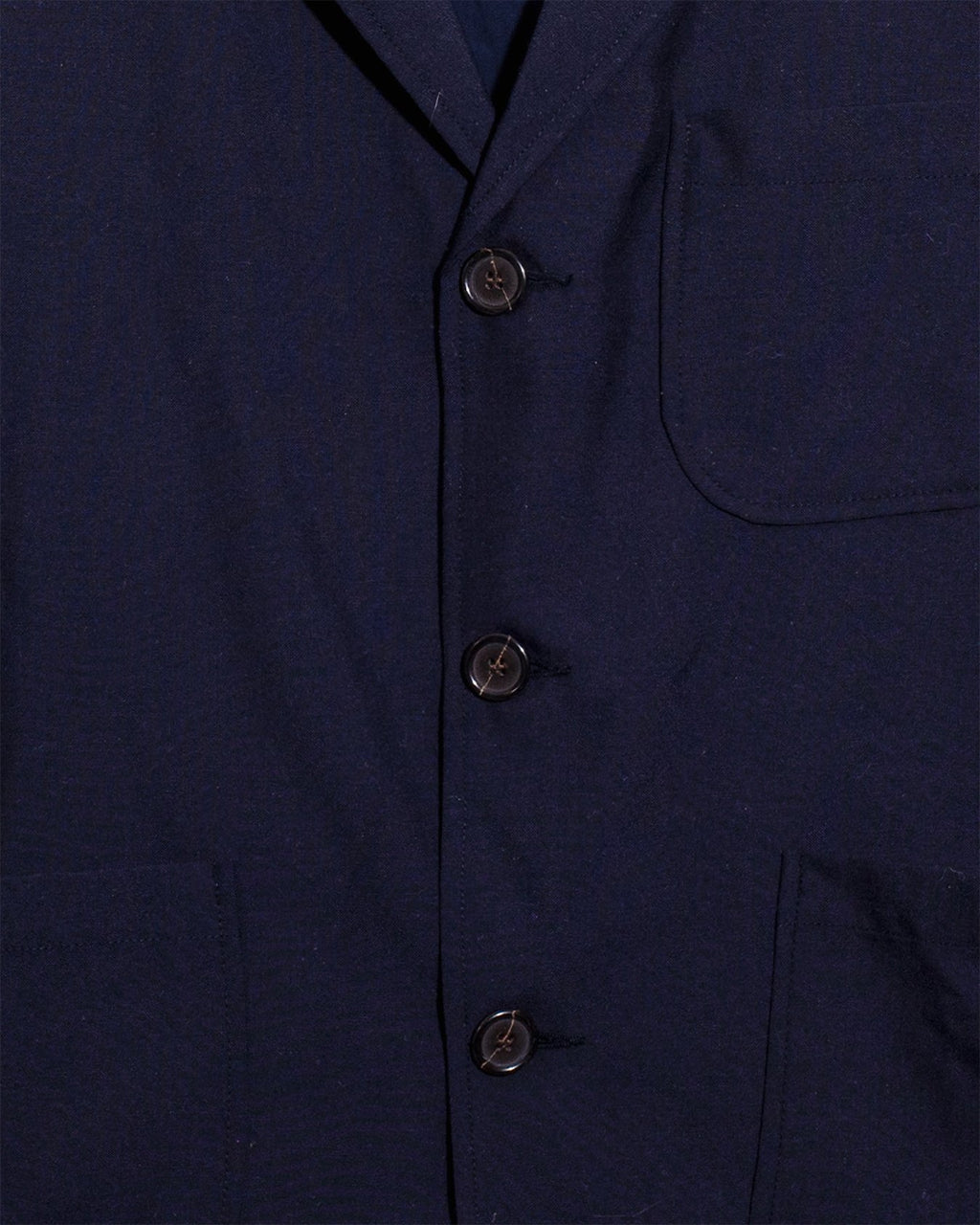 Three Button Jacket Tropical Suiting - Navy