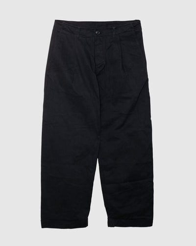 Bobby Wide Pleated Trousers Black