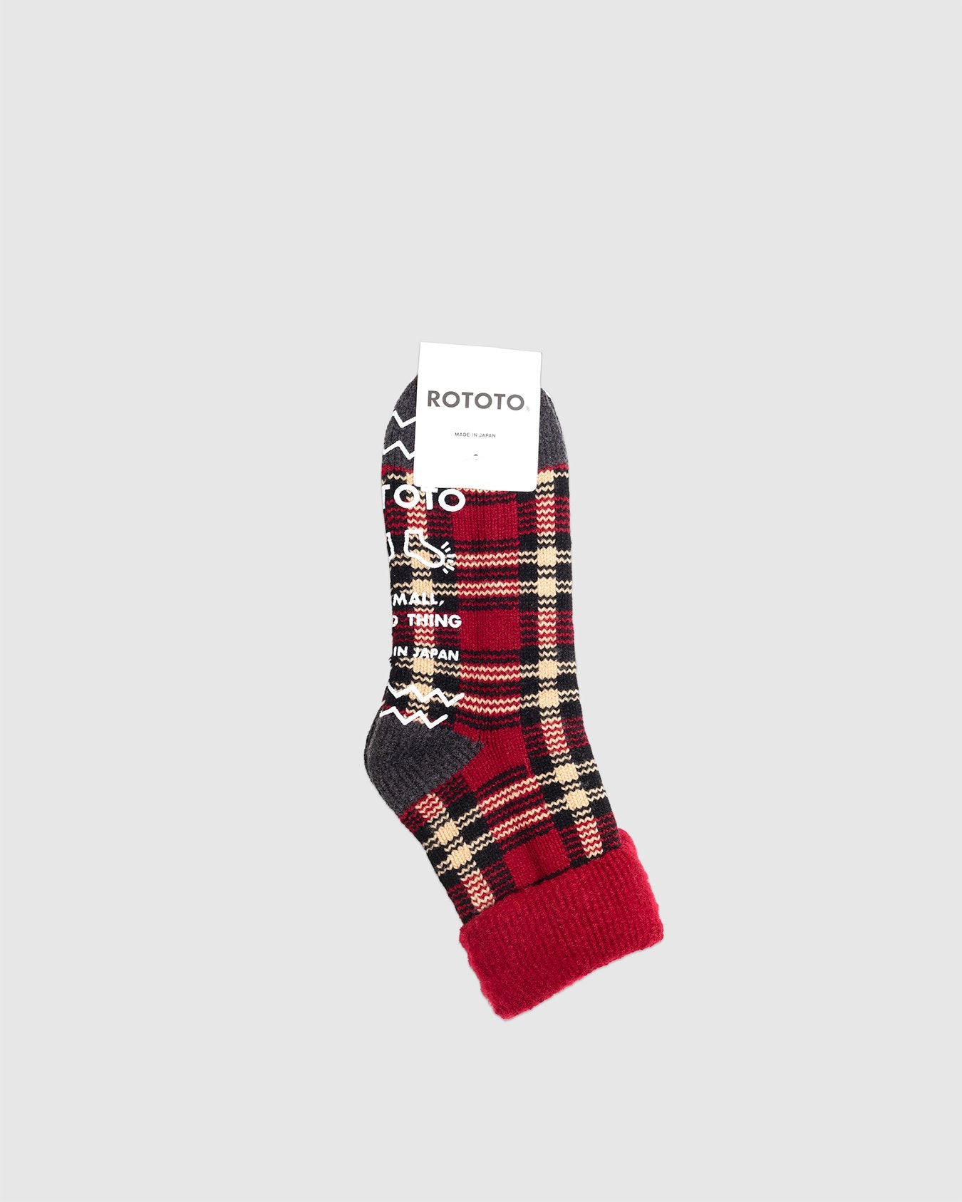 Comfy Room Socks "Check" D Red/Black