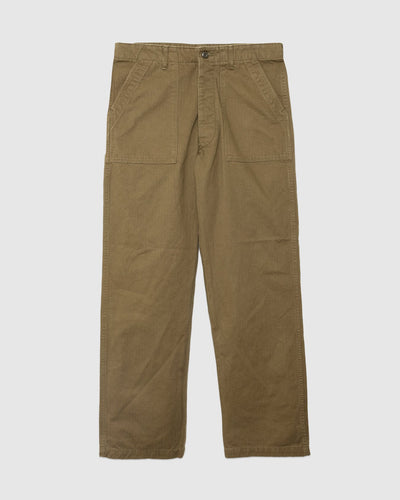 Herringbone Vintage Fit Fatigue Pants Army Green
