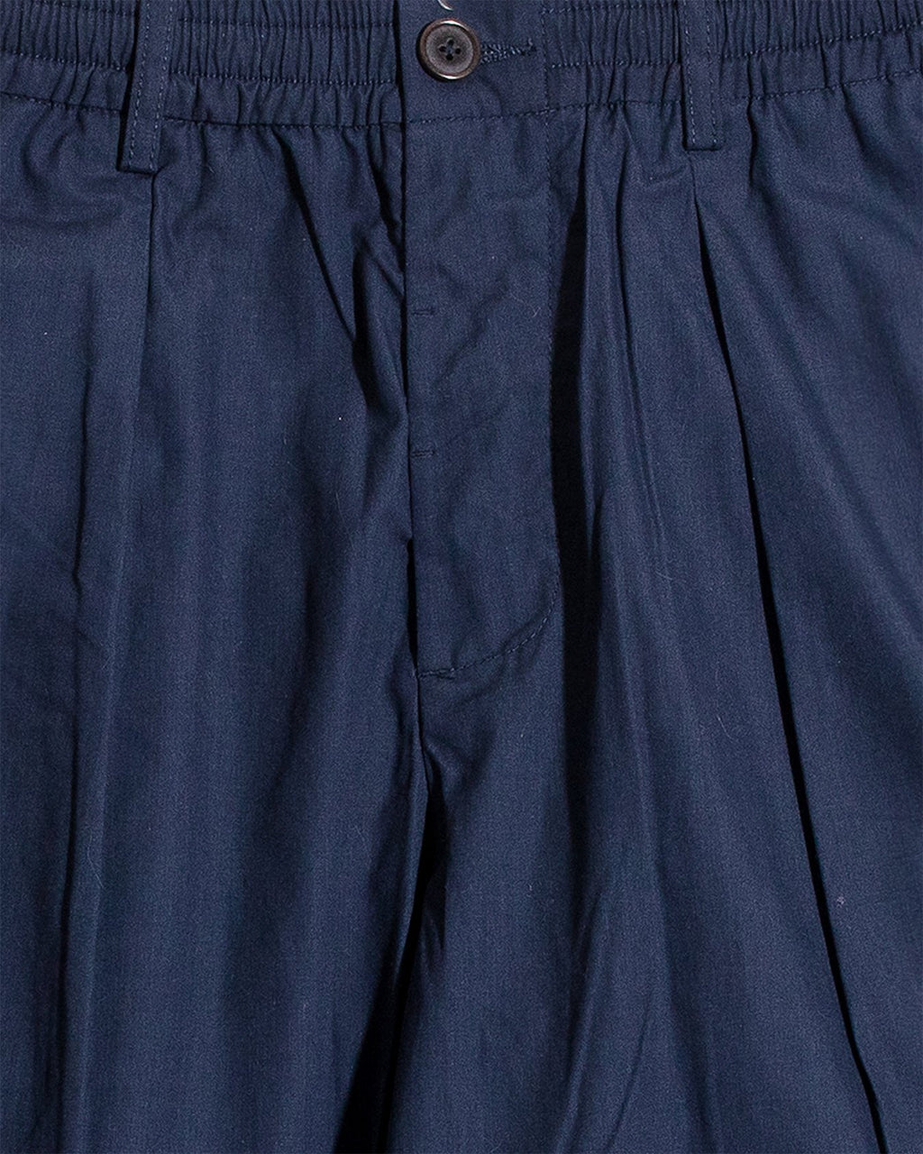 Pleated Track Pant Recycled Poly Tech - Navy