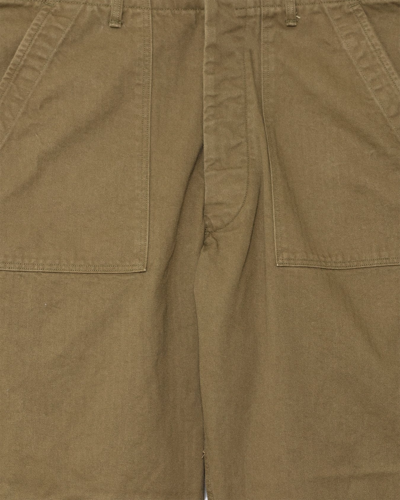 Herringbone Vintage Fit Fatigue Pants Army Green
