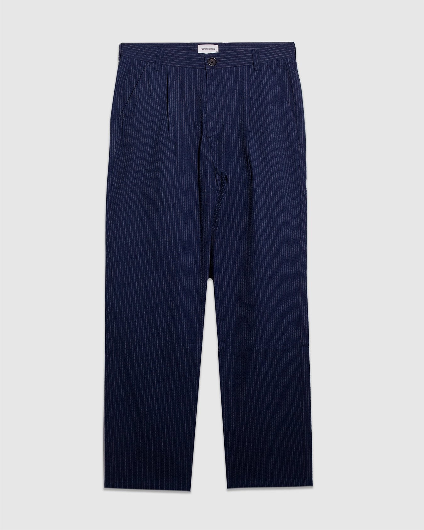 Morton Pleated Trousers - Granville Navy