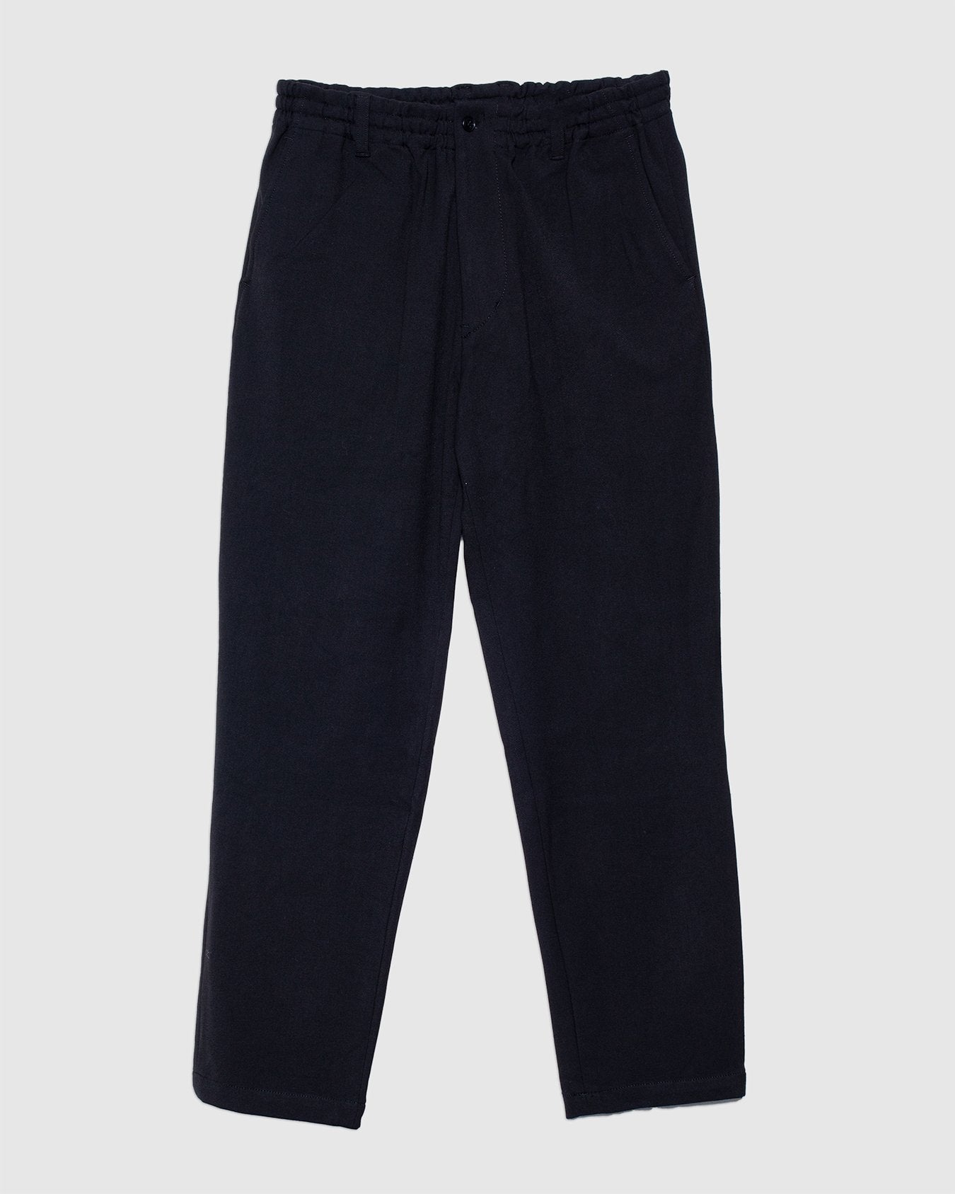 Twill Stretch Tapered Easy Pants - Black