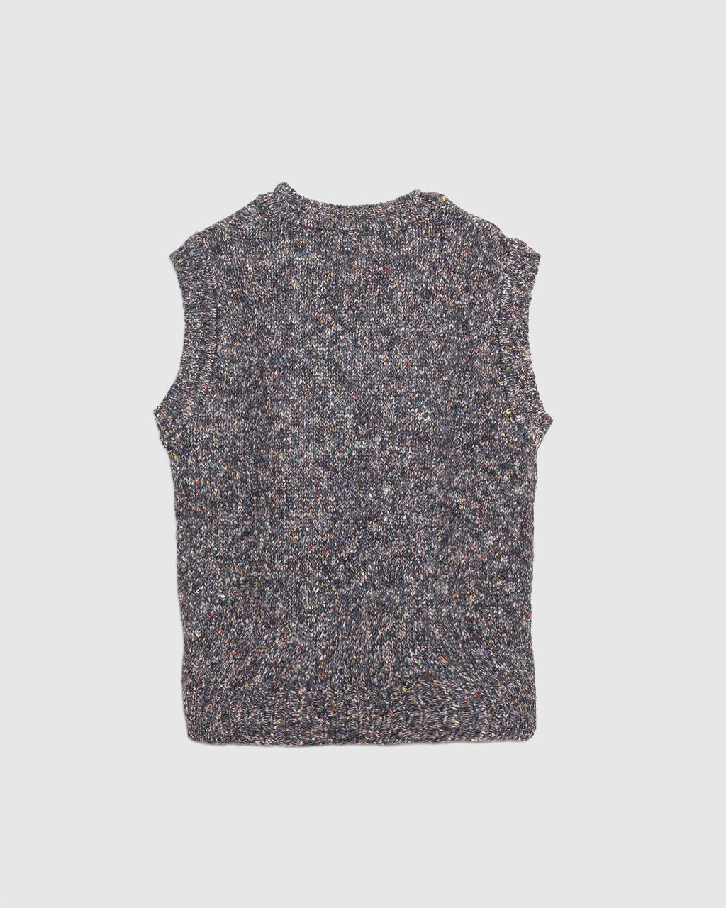 Pinto Knitted Vest Grey Multi Fleck