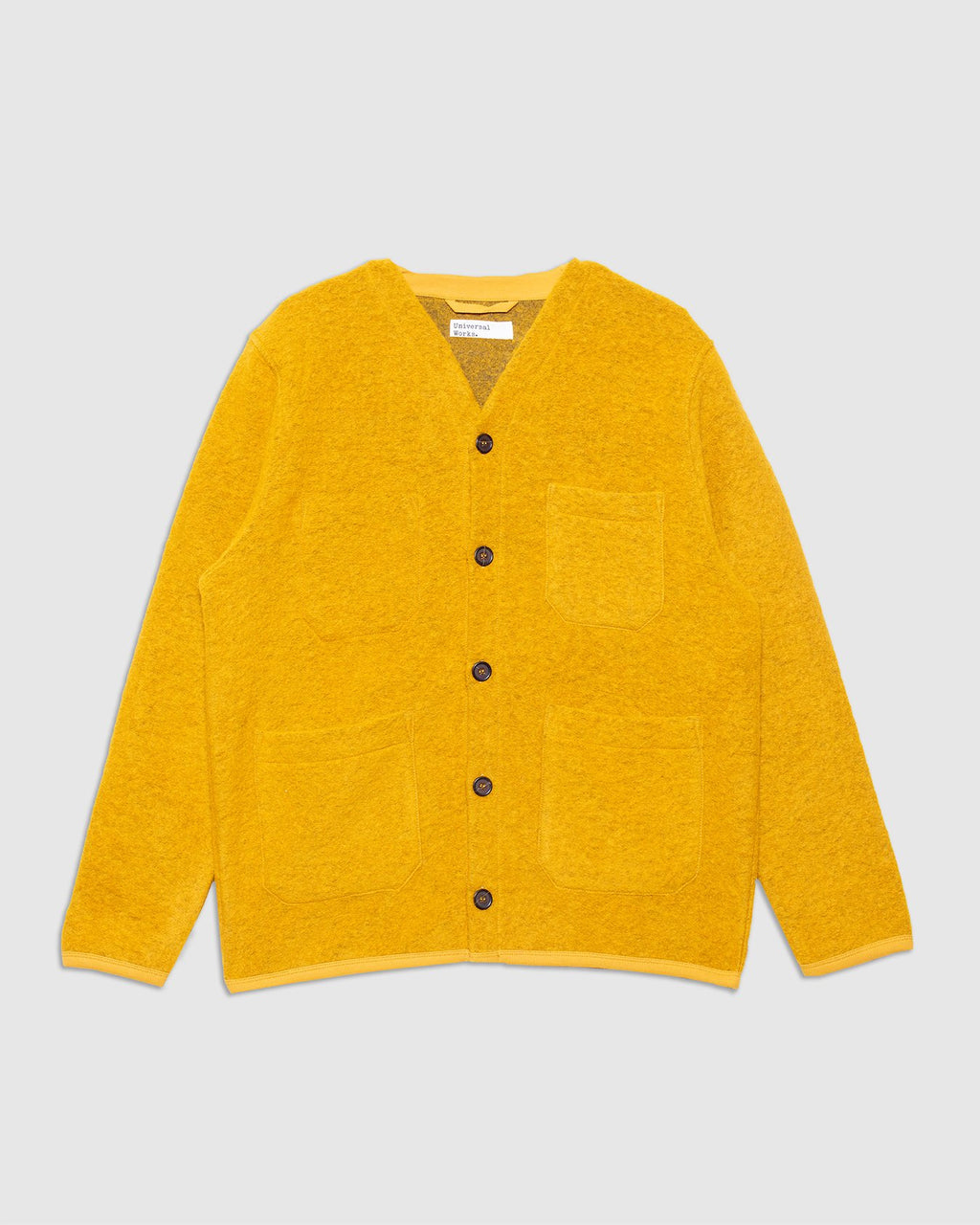 Cardigan Yellow Wool Fleece