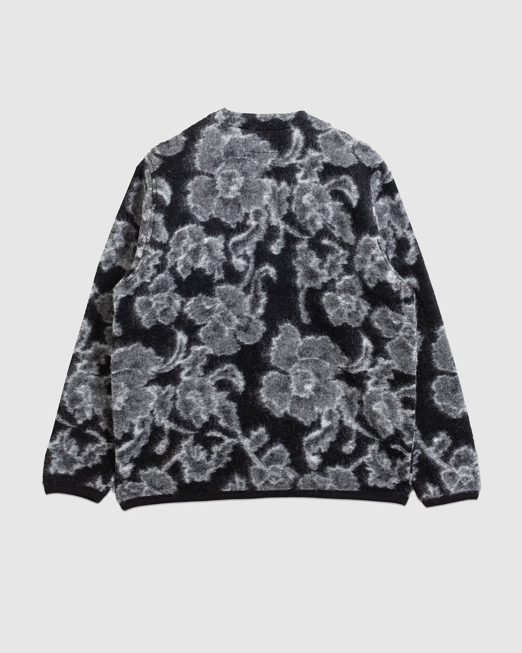 Cardigan Flower Fleece Charcoal