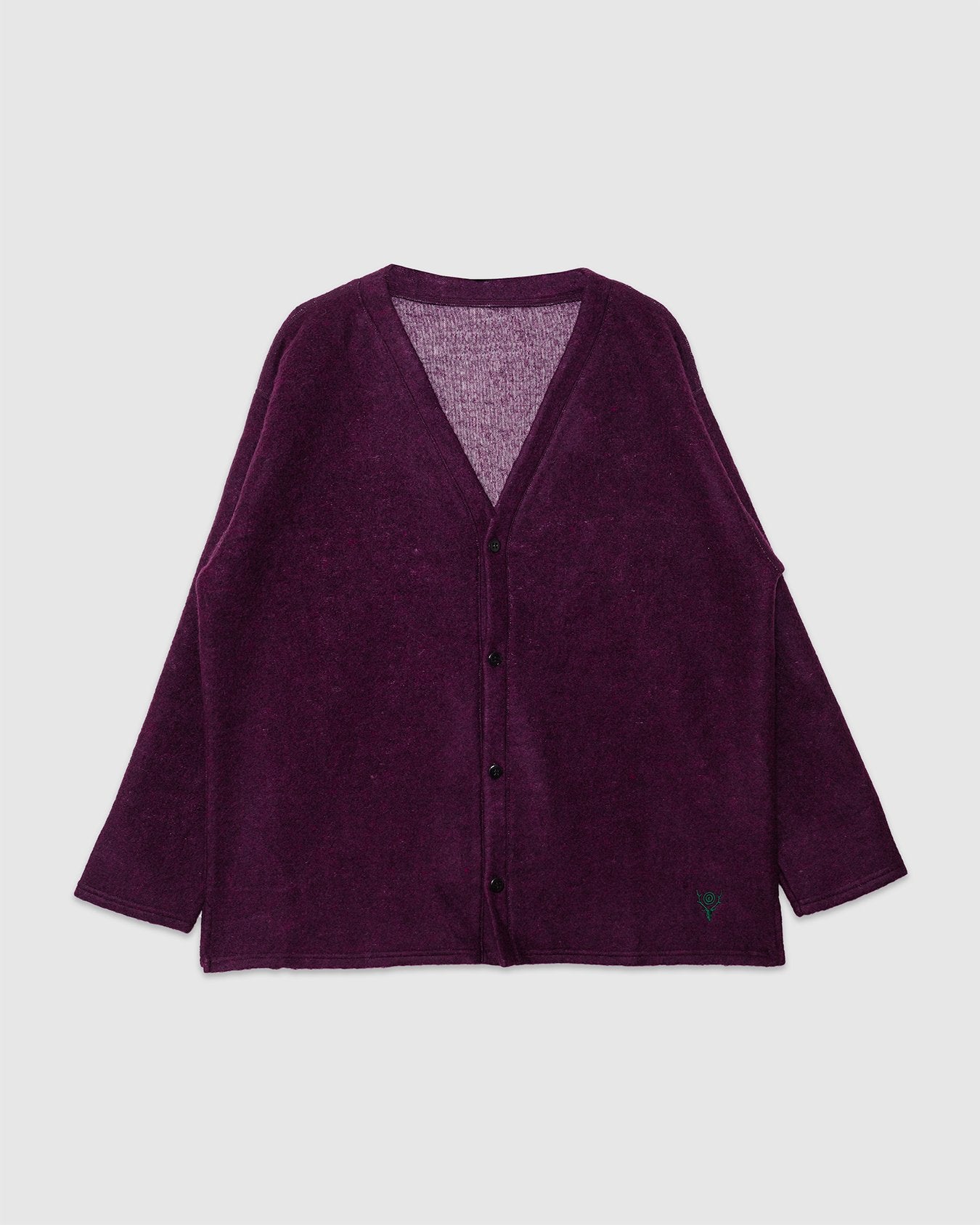 S.S. V Neck Cardigan Purple