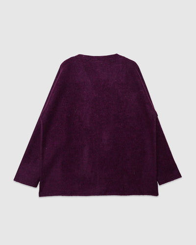 S.S. V Neck Cardigan Purple