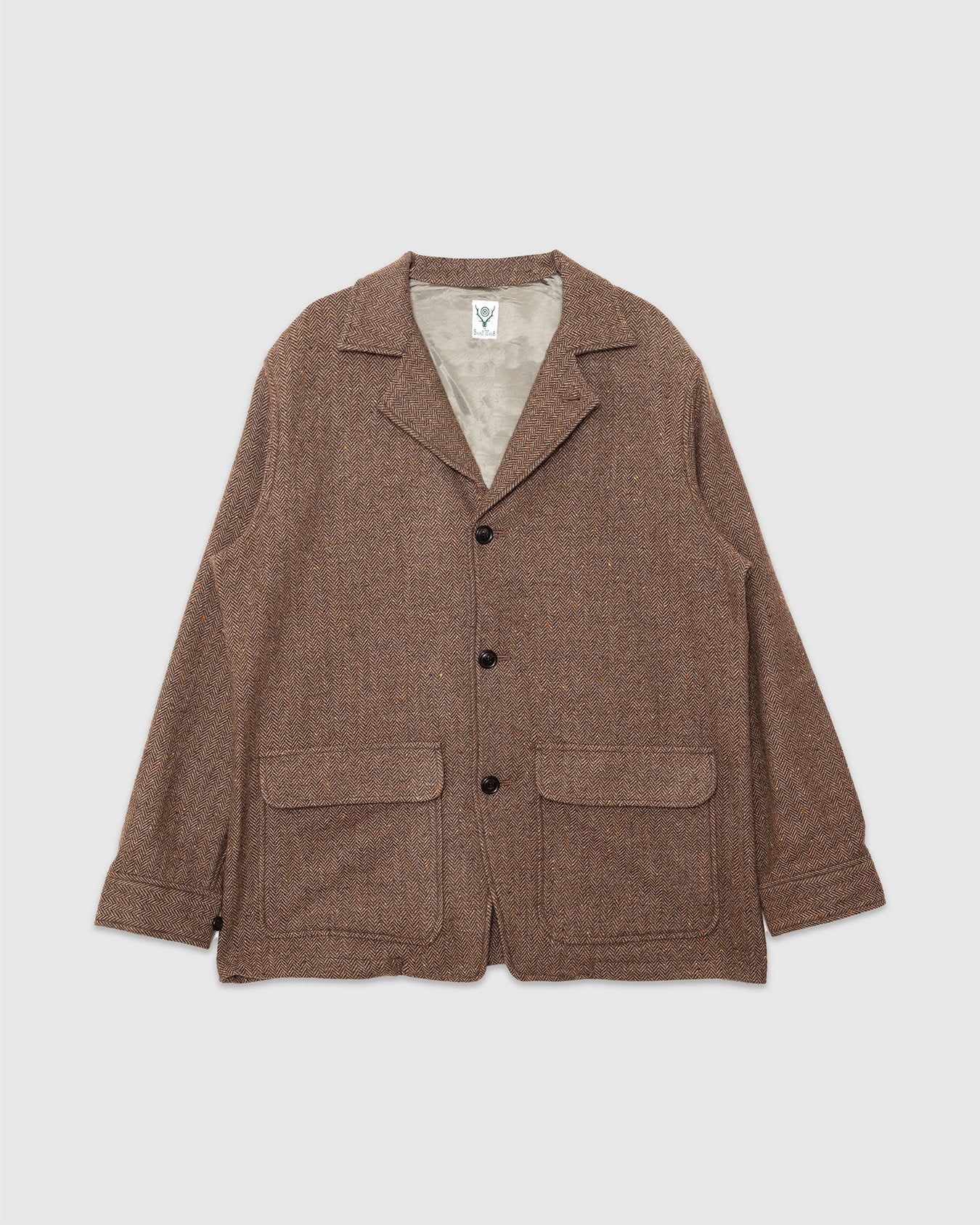 Pen Jacket Wool Nep Tweed Brown