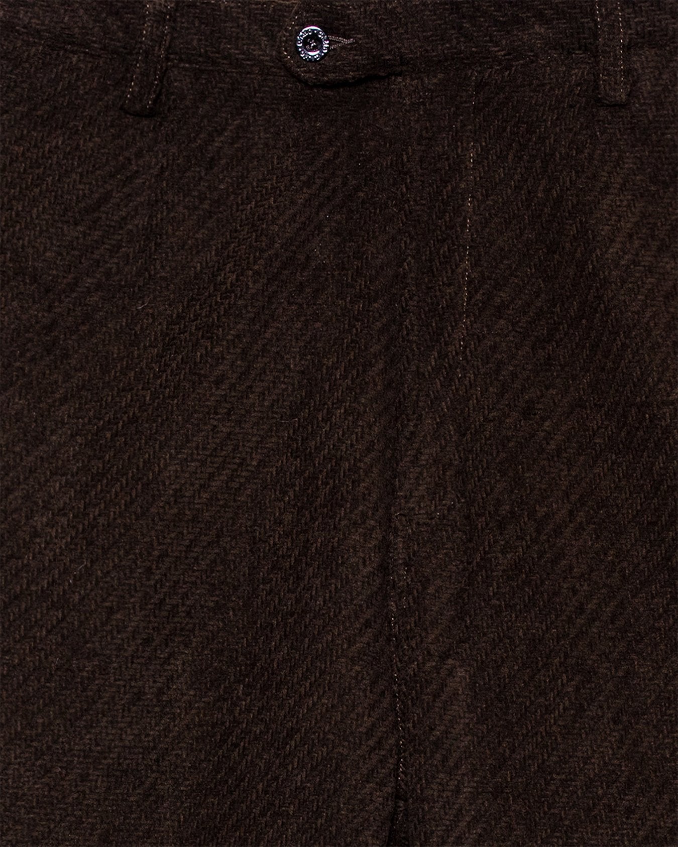 Seabiscuit Wide Trousers Trama Brown Wool/ Cotton